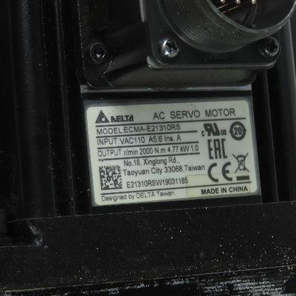 Delta ECMA-E21310RS AC Servo Motor 110VAC 2000RPM W/Reducer VRSF-8C-1000-LN