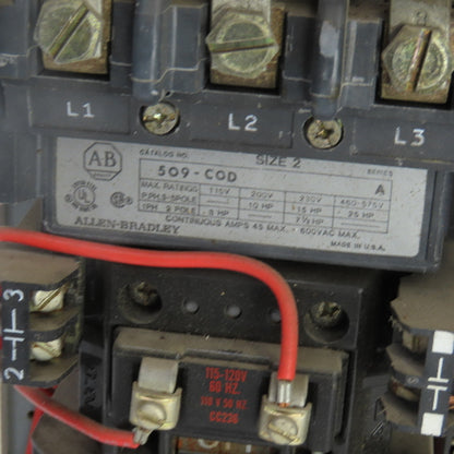 Allen Bradley YUW934216/1AK Size 2 Mcc Motor Starter Bucket 25HP 480V 3PH 3 Pole