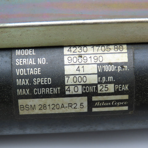 Atlas Copco 4230 1705 80 QRT 62-200 Electric Nut Runner 3/4" Drive 7000RPM 41V