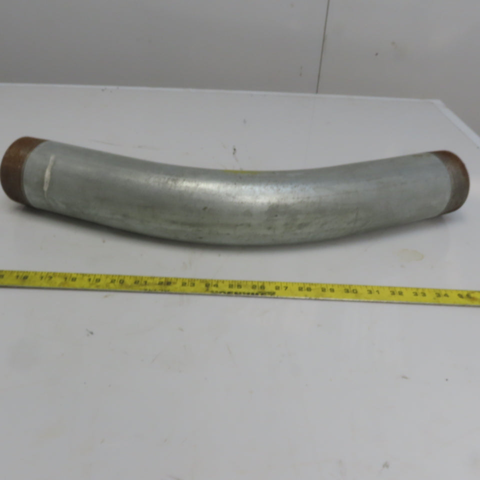 3" 45° Galvanized Ridgid Ridged Steel Conduit Elbow