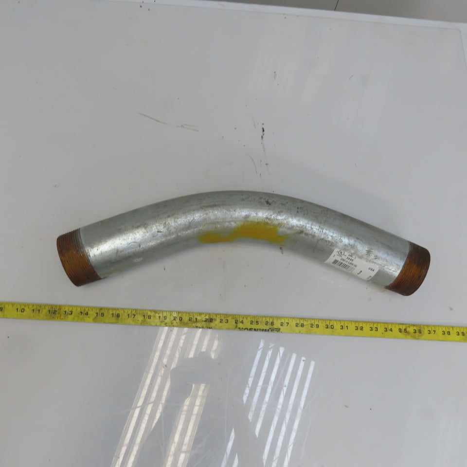 3" 45° Galvanized Ridgid Ridged Steel Conduit Elbow