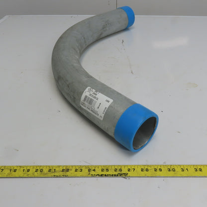 3" 90° Galvanized Ridgid Ridged Steel Conduit Elbow