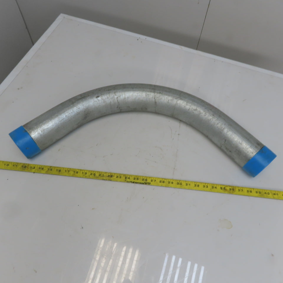 3" 90° Galvanized Ridgid Ridged Steel Conduit Elbow