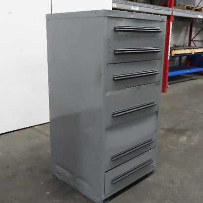 6 Drawer 28" x 28" x 60" Small Parts Tool Storage Shop Cabinet