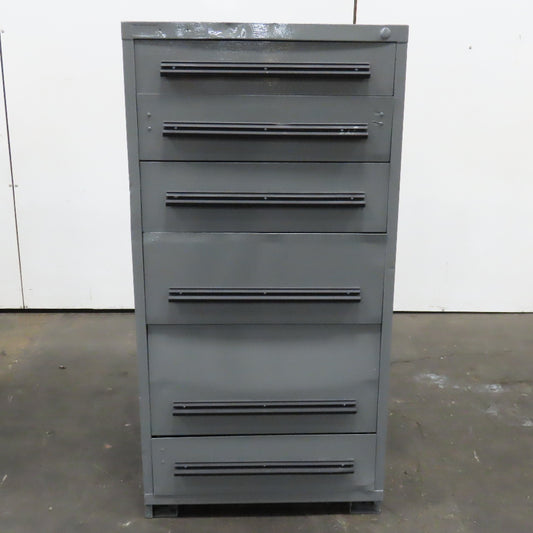 6 Drawer 28" x 28" x 60" Small Parts Tool Storage Shop Cabinet