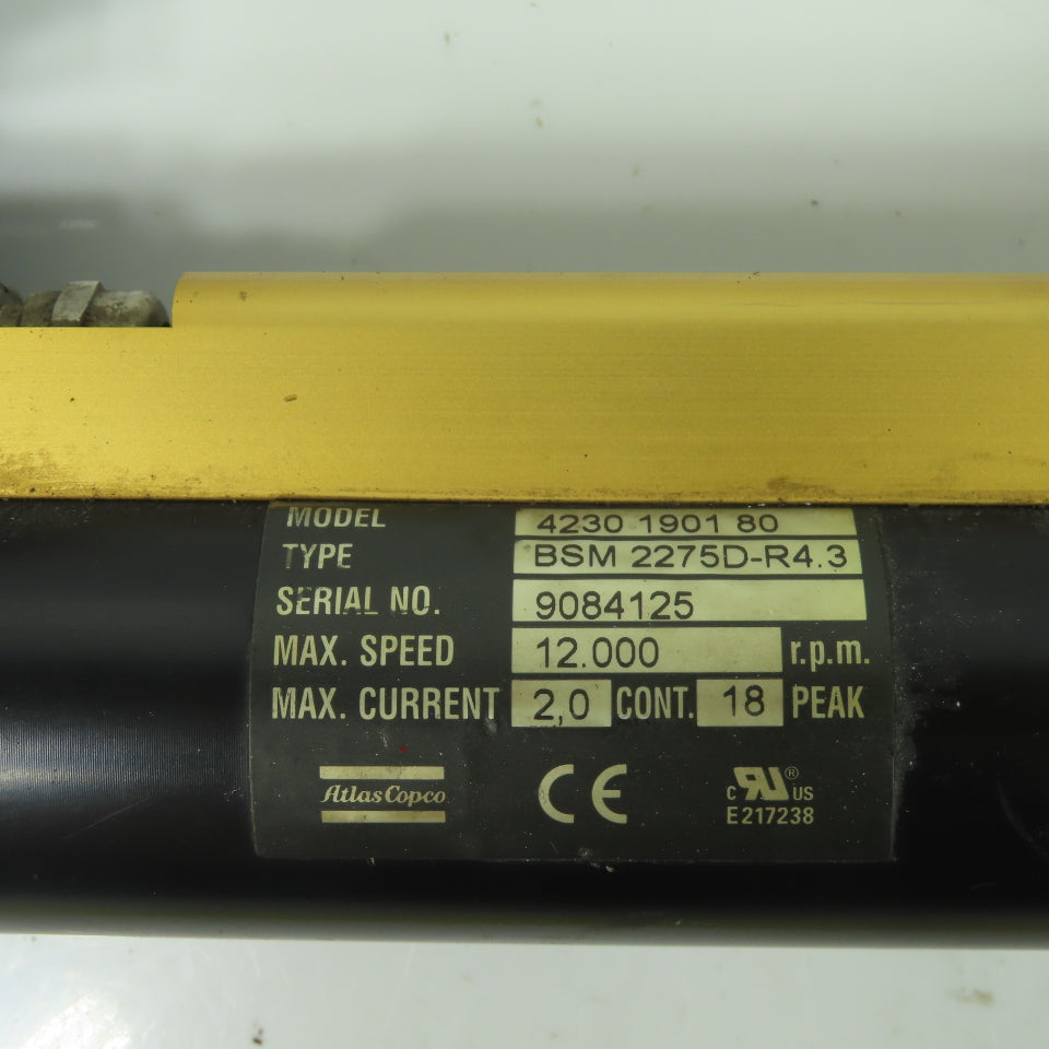 Atlas Copco QMX427RTV 4230-1901-80 Electric Angle Nutrunner 1/2" Drive QXT38-050
