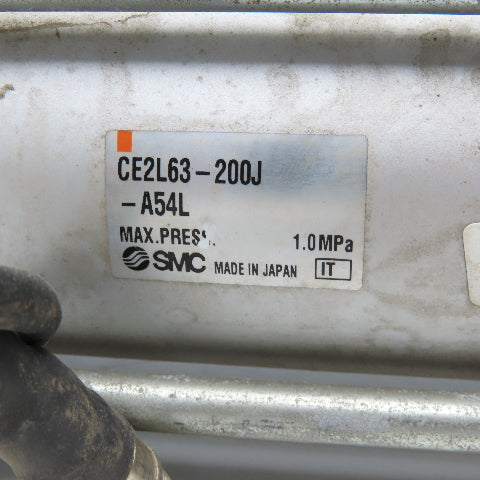 SMC CE2L63-200J-A54L 63mm Bore 200mm Stroke Rod Lock Reading Air Cylinder