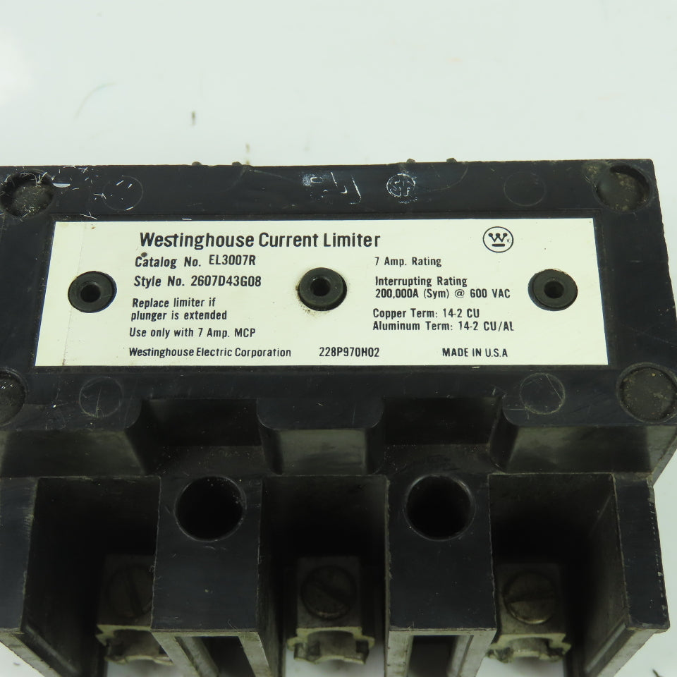 Westinghouse EL3007R Current Limiter 7A 600VAC