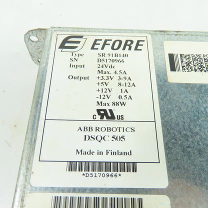 ABB Efore SR 91B140 Power Supply 24VDC 4.5A Max