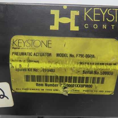 Keystone F79E-006M Double Acting Pneumatic Valve Actuator