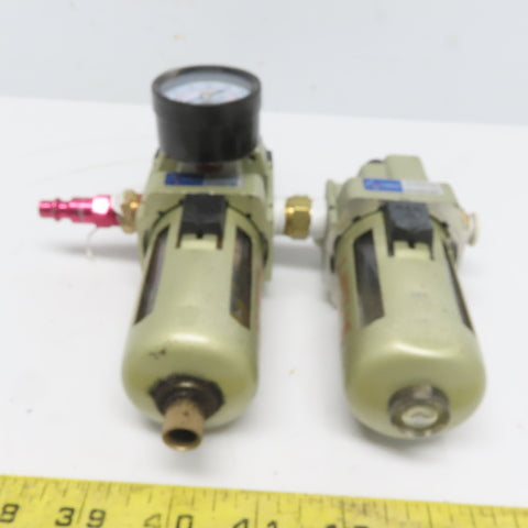 Tomos AW3000-03 & AL3000-03 3/8" NPT Pneumatic Filter Regulator Lubricator Assy