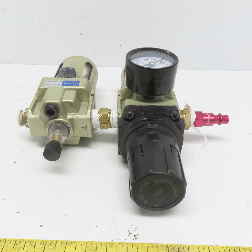 Tomos AW3000-03 & AL3000-03 3/8" NPT Pneumatic Filter Regulator Lubricator Assy
