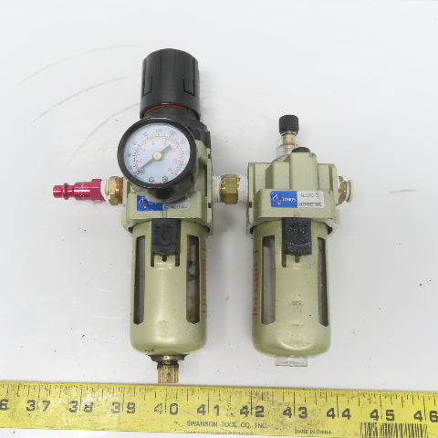 Tomos AW3000-03 & AL3000-03 3/8" NPT Pneumatic Filter Regulator Lubricator Assy