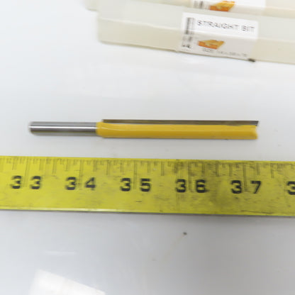 Carbide 1/4"x3/8"x76mm Straight Router Bit 2 Flute Wood Milling Cutter Lot of 5