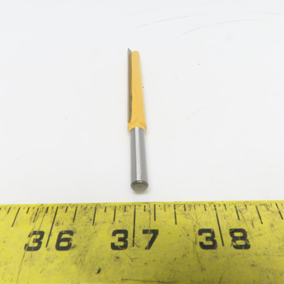 Beta Carbide 1/4"x3/8"x3" Straight Router Bit 2 Flute Wood Milling Cutter Lot/4