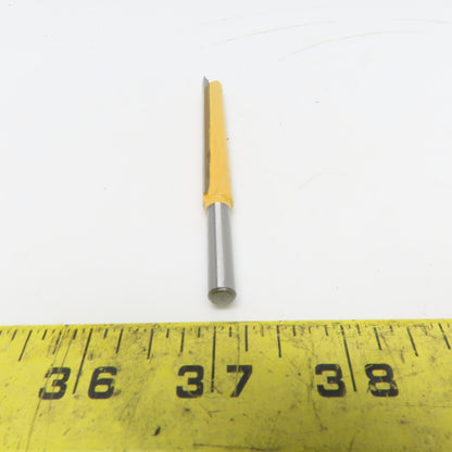 Beta Carbide 1/4"x3/8"x3" Straight Router Bit 2 Flute Wood Milling Cutter Lot/4