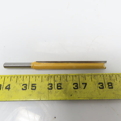 Beta Carbide 1/4"x3/8"x3" Straight Router Bit 2 Flute Wood Milling Cutter Lot/4