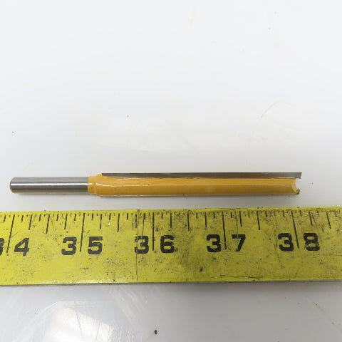 Beta Carbide 1/4"x3/8"x3" Straight Router Bit 2 Flute Wood Milling Cutter Lot/4