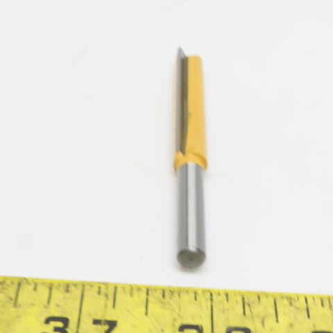 Beta Carbide 1/4"x3/8"x2" Straight Router Bit 2 Flute Wood Milling Cutter Lot/4