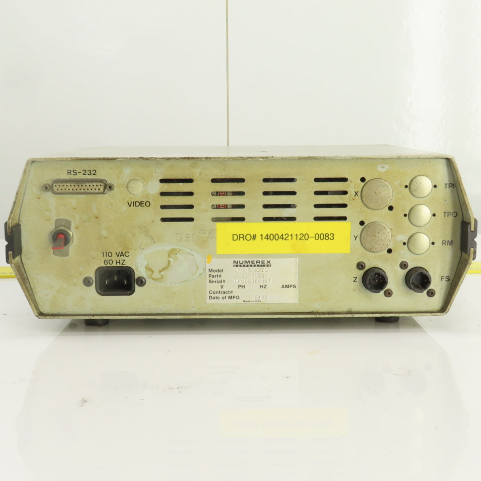 Numerex DRO 3 AXIS Micron-X Three Axis Digital Readout 110-120VAC 1PH