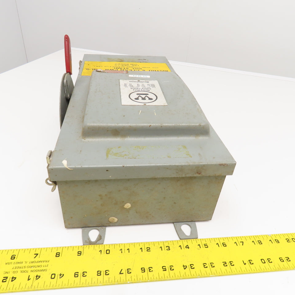 Westinghouse JHF362 600V 60A Fused Safety Disconnect Switch