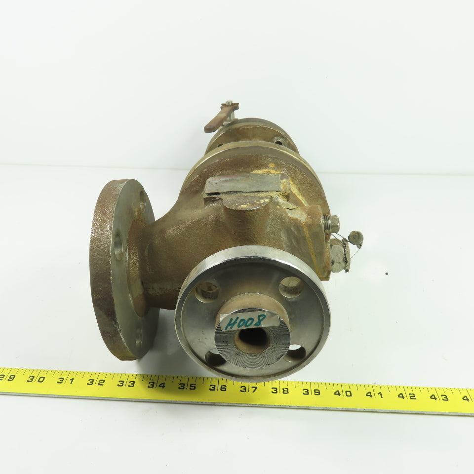 Lonergan D-10DS424-JG 1"x2" Flanged Safety Relief Valve 120PSI Orifice D 37.3GPM