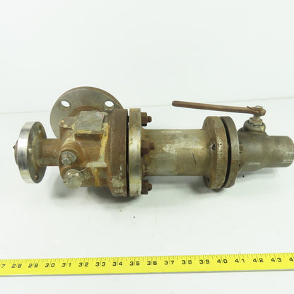 Lonergan D-10DS424-JG 1"x2" Flanged Safety Relief Valve 120PSI Orifice D 37.3GPM