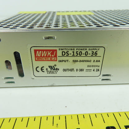 MWKJ DS-150-0-36 Power Supply 100-240VAC 2.0A 50/60HZ