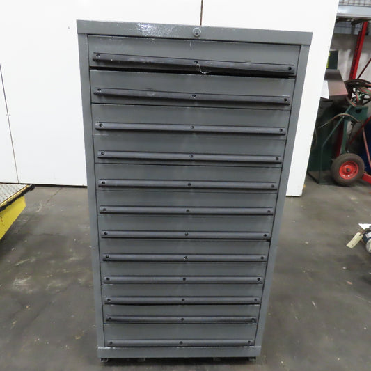 12 Drawer Small Parts Industrial Storage Cabinet 28" x 28" x 54"