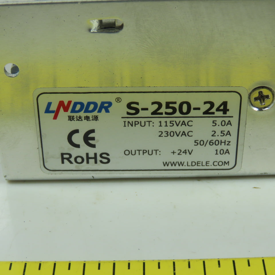 Lnddr S-250-24 Power Supply 115/230VAC 5.0A 50/60Hz
