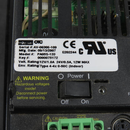 Parker CTC PA05S-133 HMI Operator Interface Display