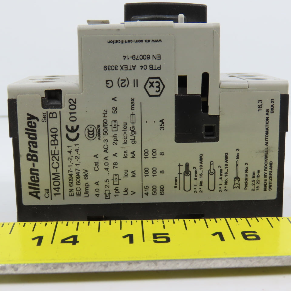 Allen Bradley 140M-C2E-B40 Ser B Motor Protection Circuit-Breaker 2.5-4.0A