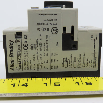 Allen Bradley 140M-C2E-B40 Ser B Motor Protection Circuit-Breaker 2.5-4.0A