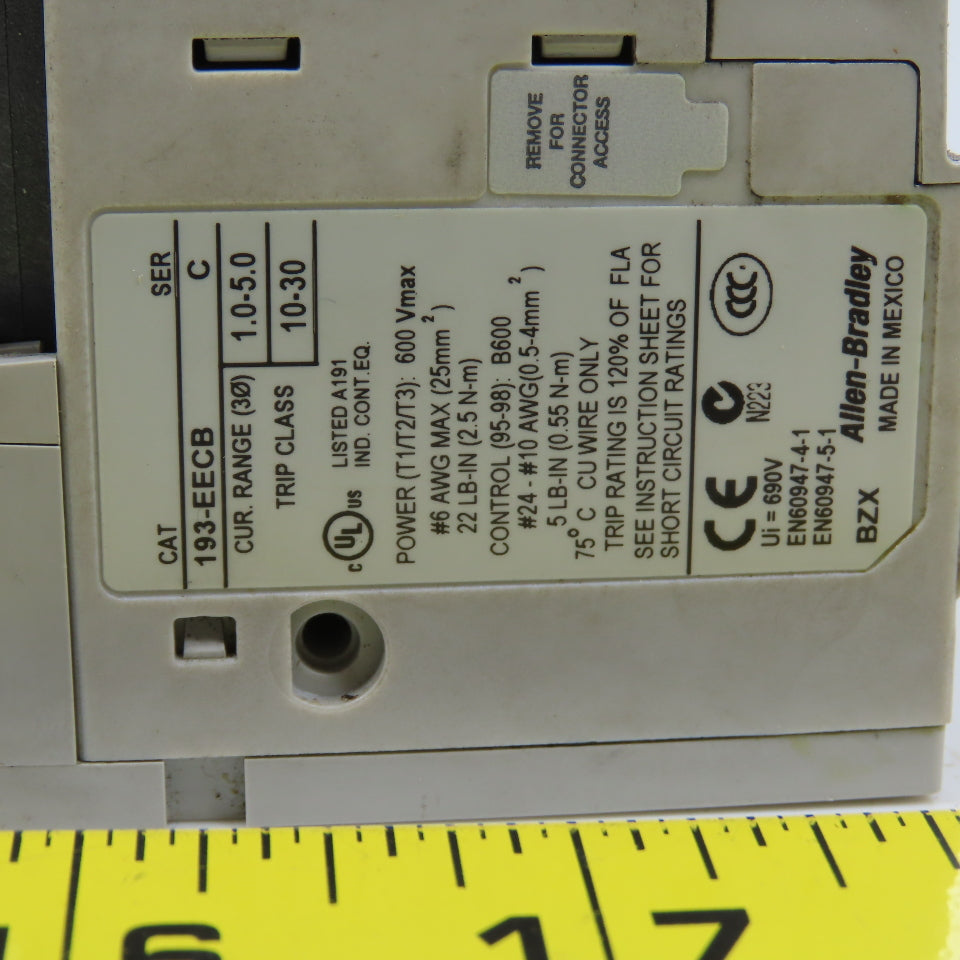 Allen Bradley 100-C09*10 C09 9A 600V Contactor 120V Coil W/ 193-EECB Overload