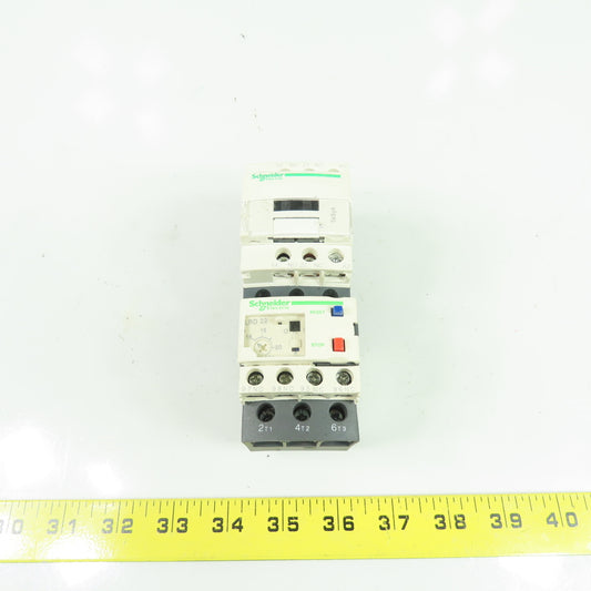 Schneider Electric LC1D18 600V Contactor 220VCoil W/LRD22C Overload Relay 24A