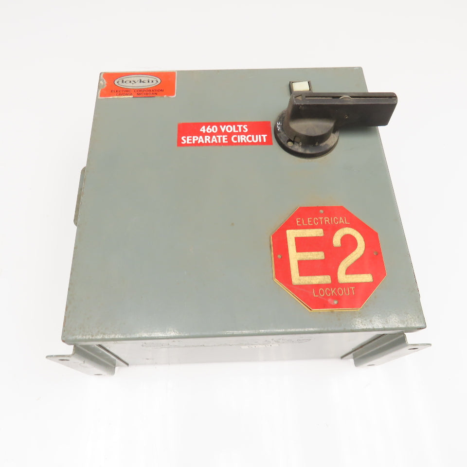 Daykin GPFS-07 460V Pri 500VA 115V Sec Fused Transformer Disconnect