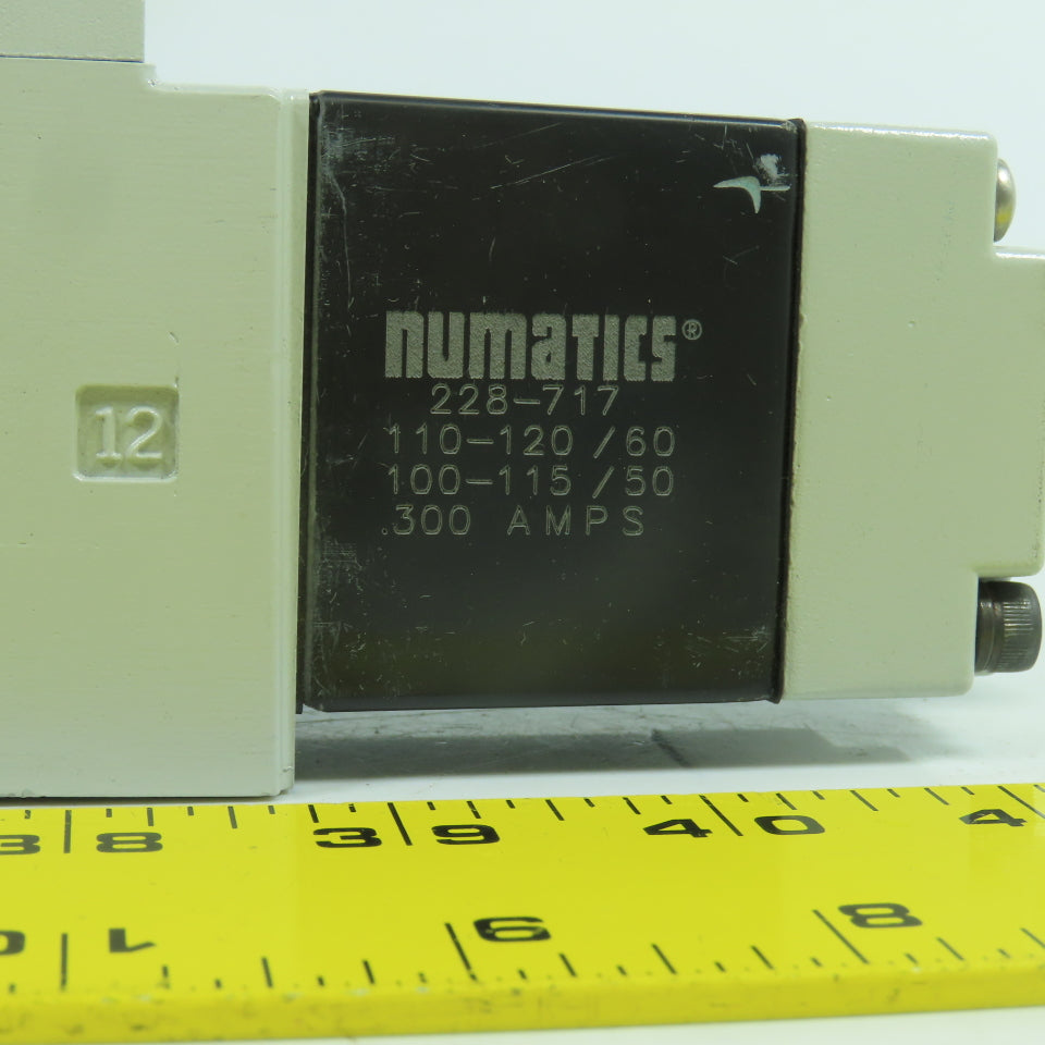 Numatics I34SS500K000030 5/3 Position Pneumatic Solenoid Valve 150PSIG 120V