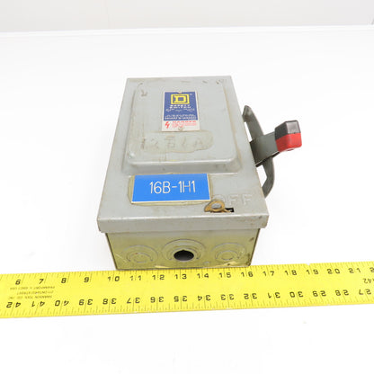 Square D H321N 30A 240V Fusible Safety Disconnect Switch 3Ph 7.5Hp