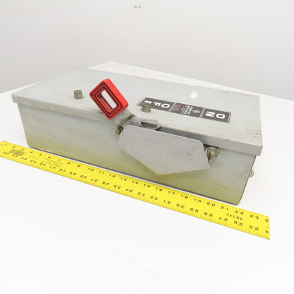 General Electric THN3362JCH 60A 600V 250VDC Non Fused Safety Disconnect