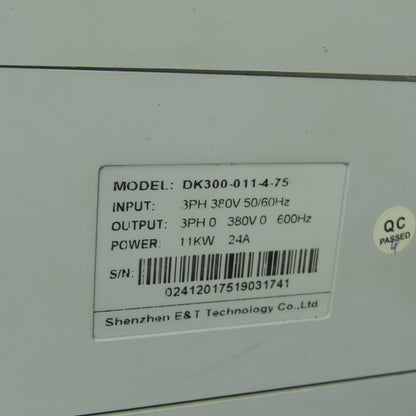 Shenzhen E&T Technology DK300-011-4-75 Inverter Drive 3Ph 380V 50/60Hz 11KW 24A