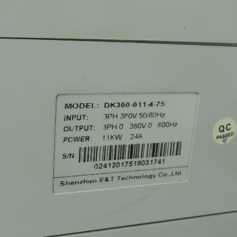 Shenzhen E&T Technology DK300-011-4-75 Inverter Drive 3Ph 380V 50/60Hz 11KW 24A