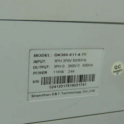 Shenzhen E&T Technology DK300-011-4-75 Inverter Drive 3Ph 380V 50/60Hz 11KW 24A