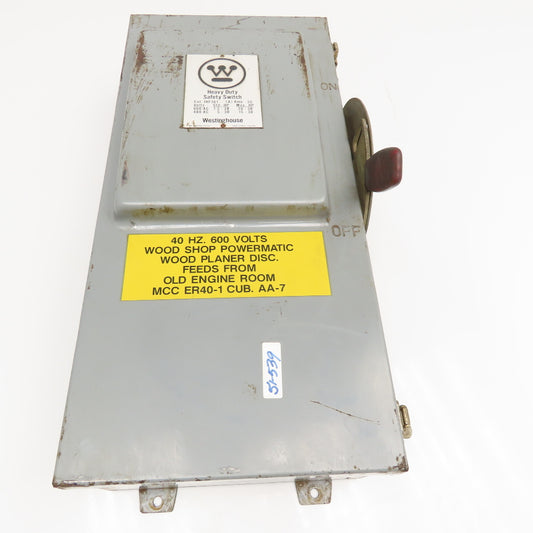 Westinghouse JHF361 30A 600VAC Fused Safety Disconnect Switch 20Hp Max
