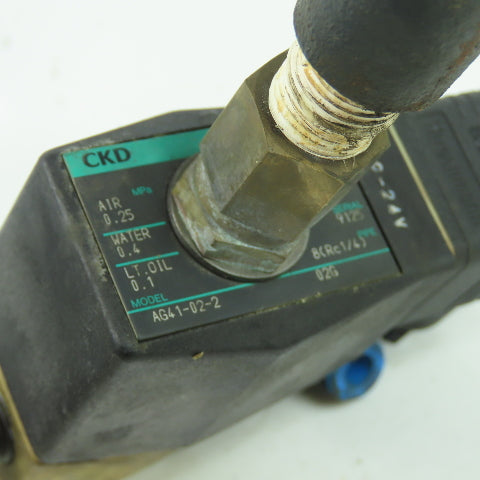 CKD AG41-02-2 Direct Acting 3 Port Solenoid Valve 24VDC Lot of 2