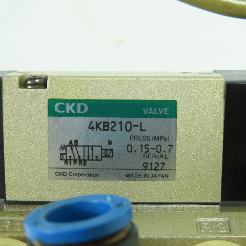 CKD 4KB210-L Pneumatic Solenoid Valve 24VDC 0.15-0.7 Mpa