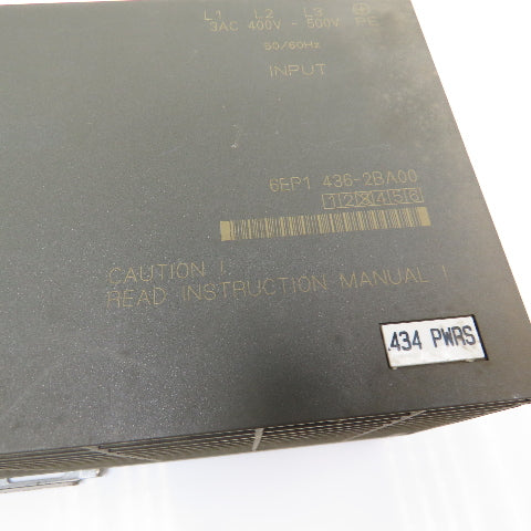 Siemens 6EP1436-2BA00 SITOP Power Supply 400-500VAC 24VDC Output