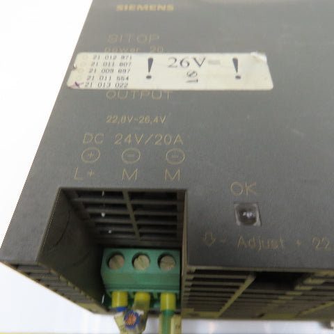 Siemens 6EP1436-2BA00 SITOP Power Supply 400-500VAC 24VDC Output
