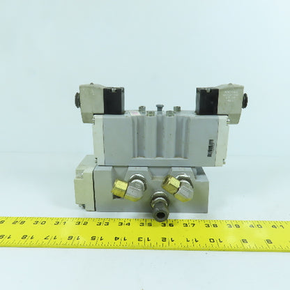 Parker H22VXBG023C 2-Position Pneumatic Solenoid Valve 120V W/ 5 Port Base