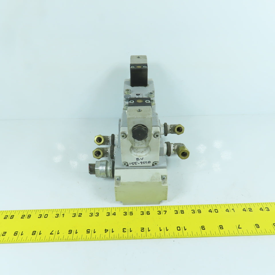 Parker H22VXBG023C 2-Position Pneumatic Solenoid Valve 120V W/ 5 Port Base