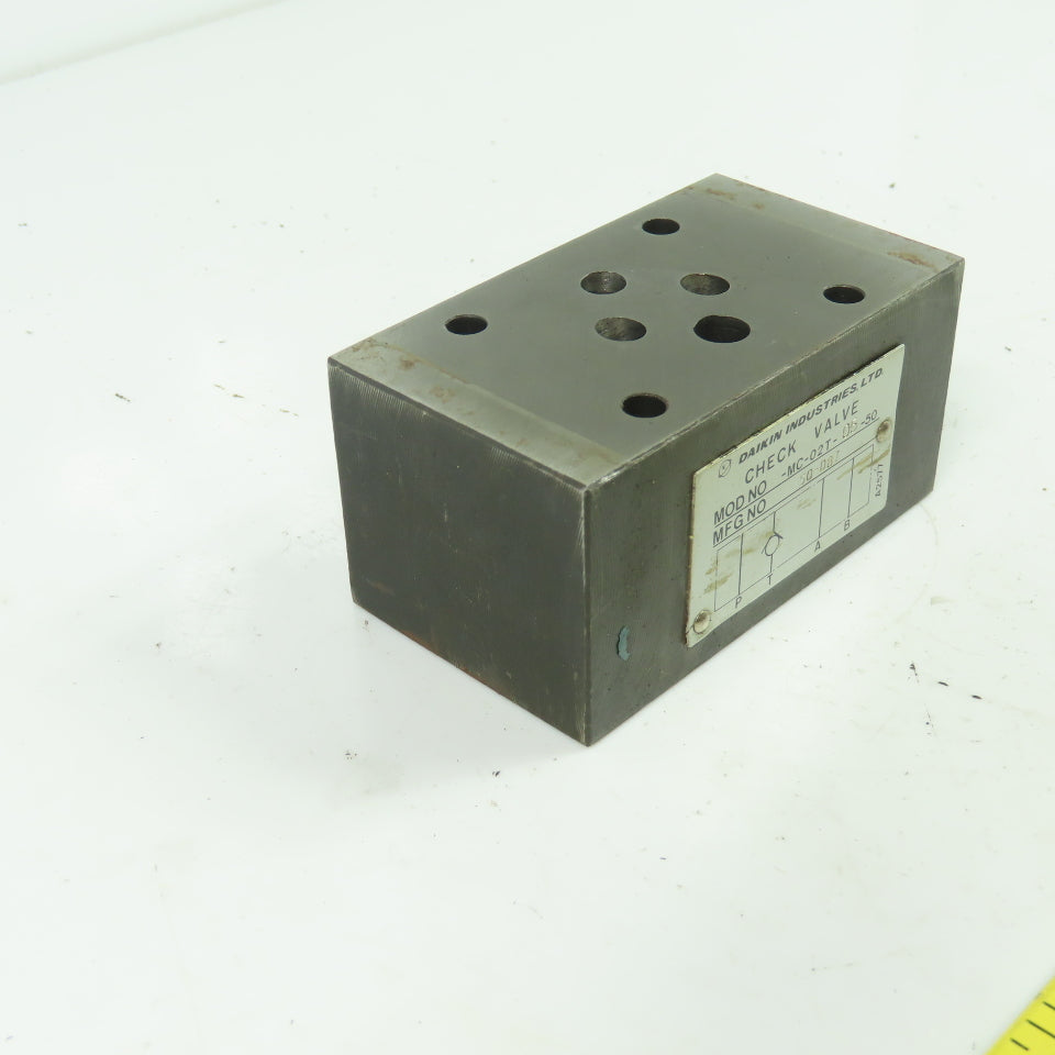 Daikin Industries MC-02T-05-50 Hydraulic Modular Check Valve